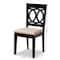 Baxton Studio Lenoir Sand Upholstered Espresso Brown Finished Wood Dining Chair, PK4 153-9399 - alternate 7